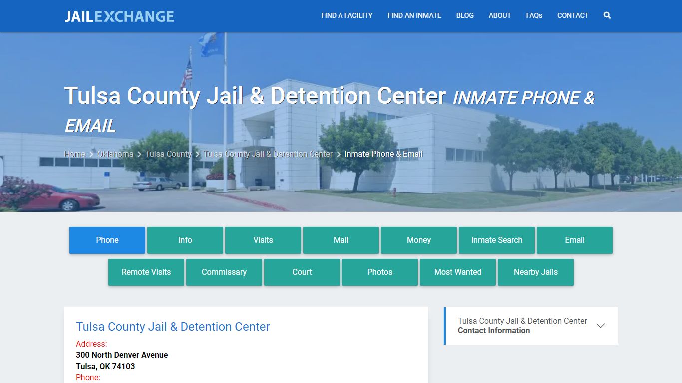 Inmate Phone - Tulsa County Jail & Detention Center, OK